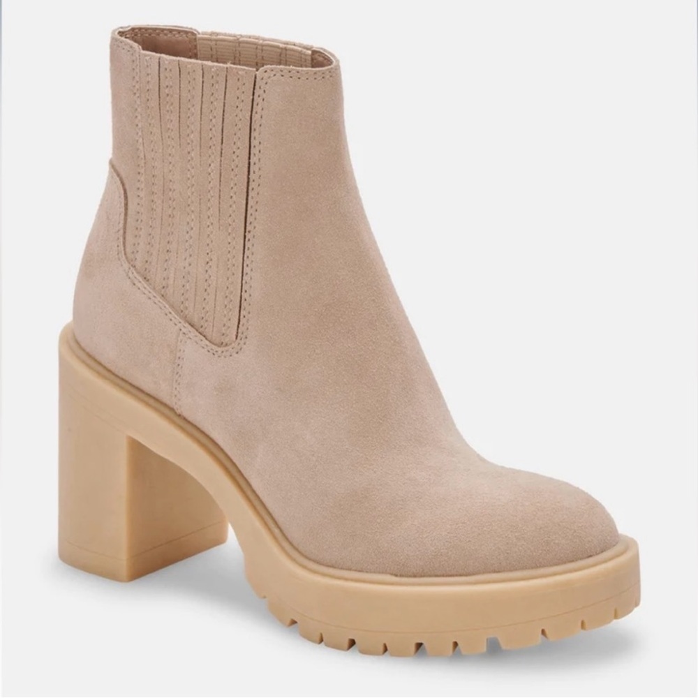 Dolce Vita Caster H2O Waterproof Suede Lug Sole Platform Bootie Women’s Size 10